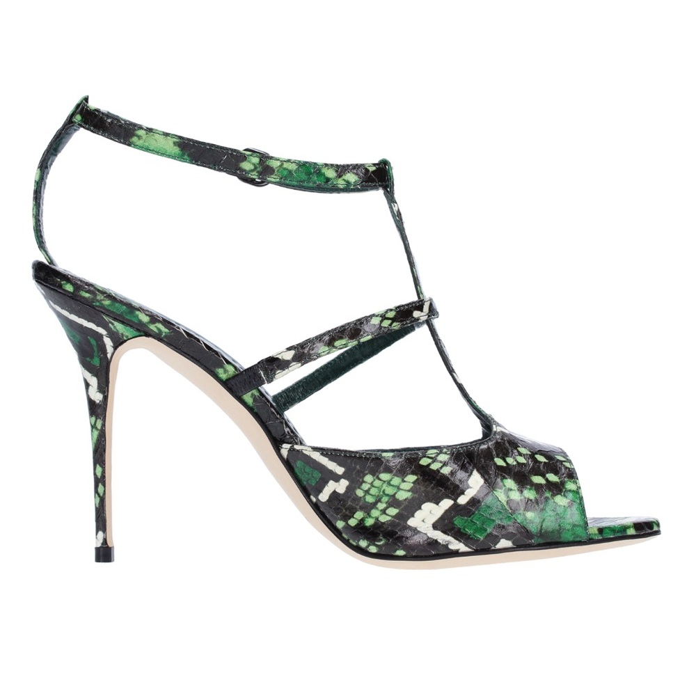 Manolo Blahnik Green python leather Sandals - Picture 14 of 16